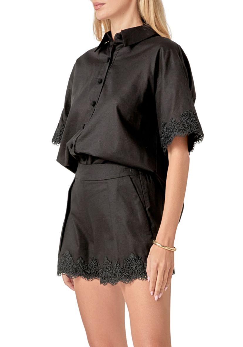 LINEN LACE SHIRT