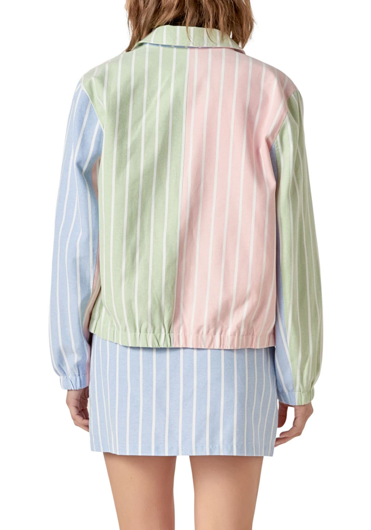 Stripe Color Block Jacket