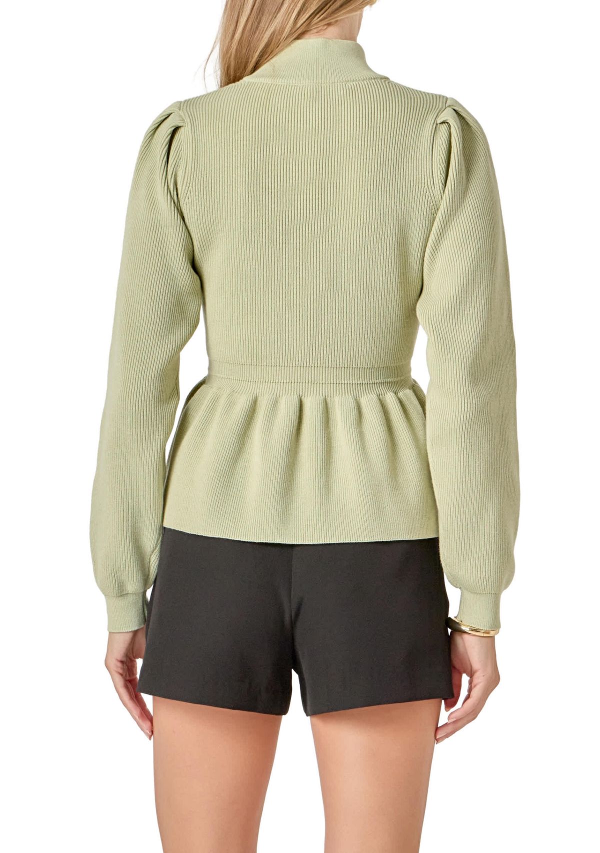 Peplum Waist Knit Top