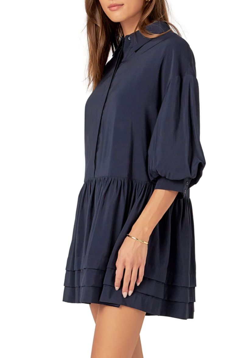 Collared Drop Waist Dress