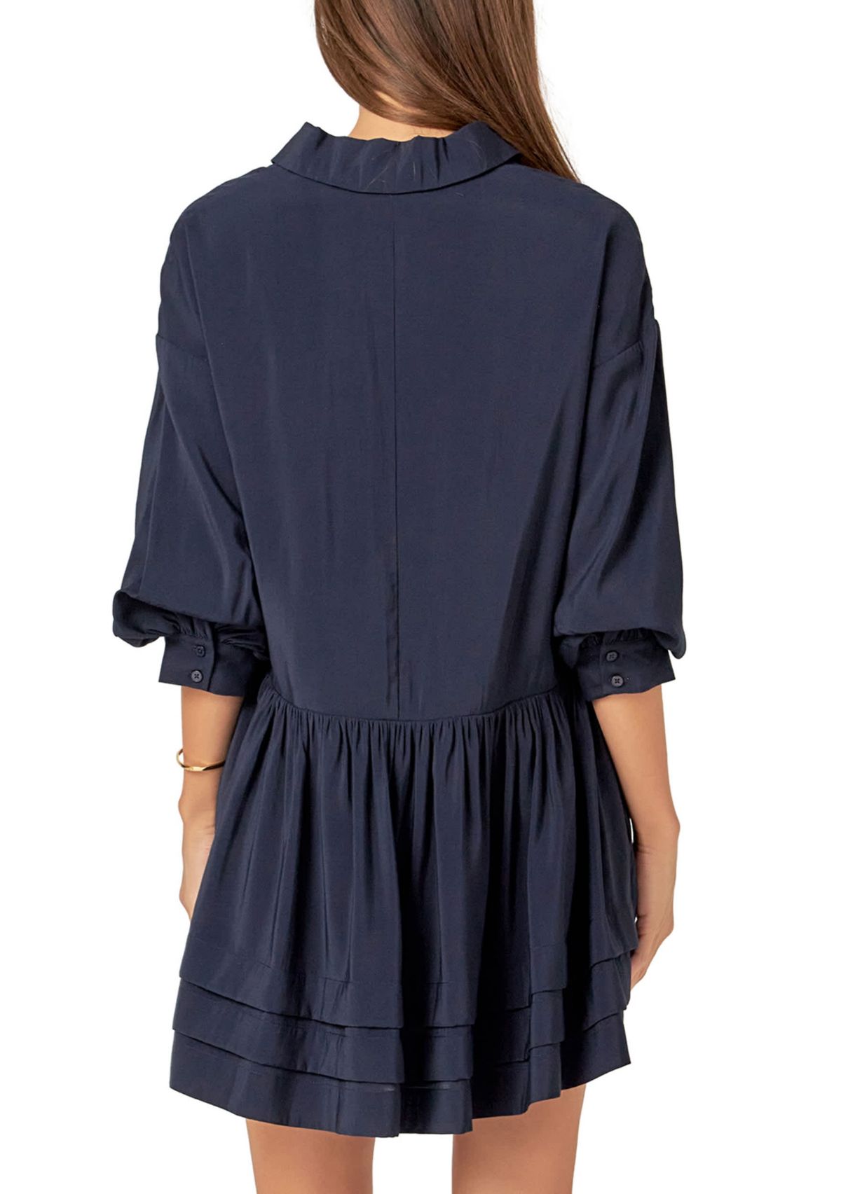 Collared Drop Waist Dress