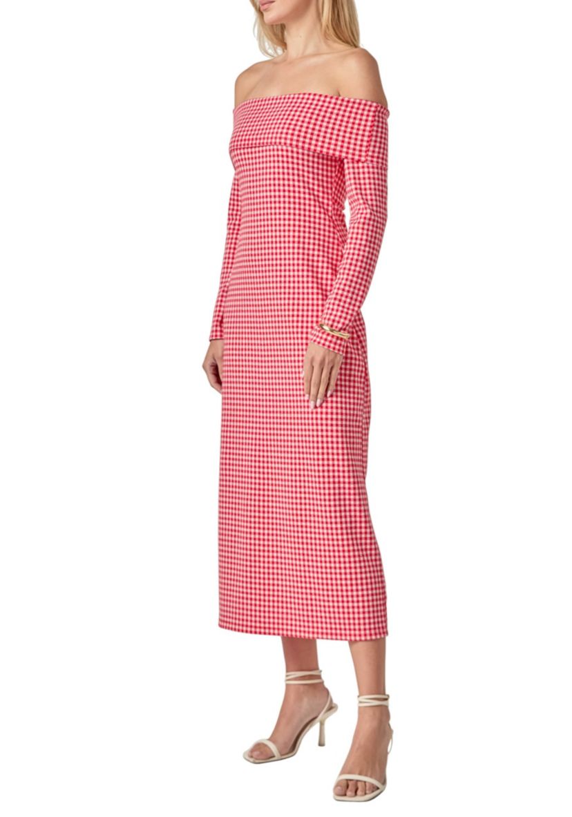 english factory pink gingham dress English Factory