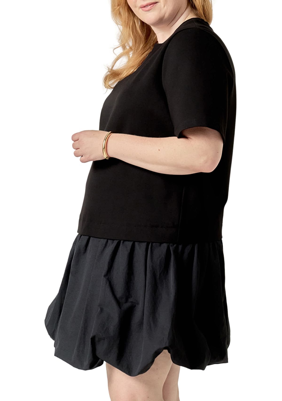 BUBBLE MIXED MEDIA MINI DRESS