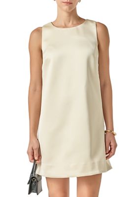 ENGLISH FACTORY Women's SATIN SLEEVELESS MIDI DRESS, Medium
