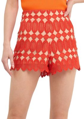 ENGLISH FACTORY Women's Lace Shorts