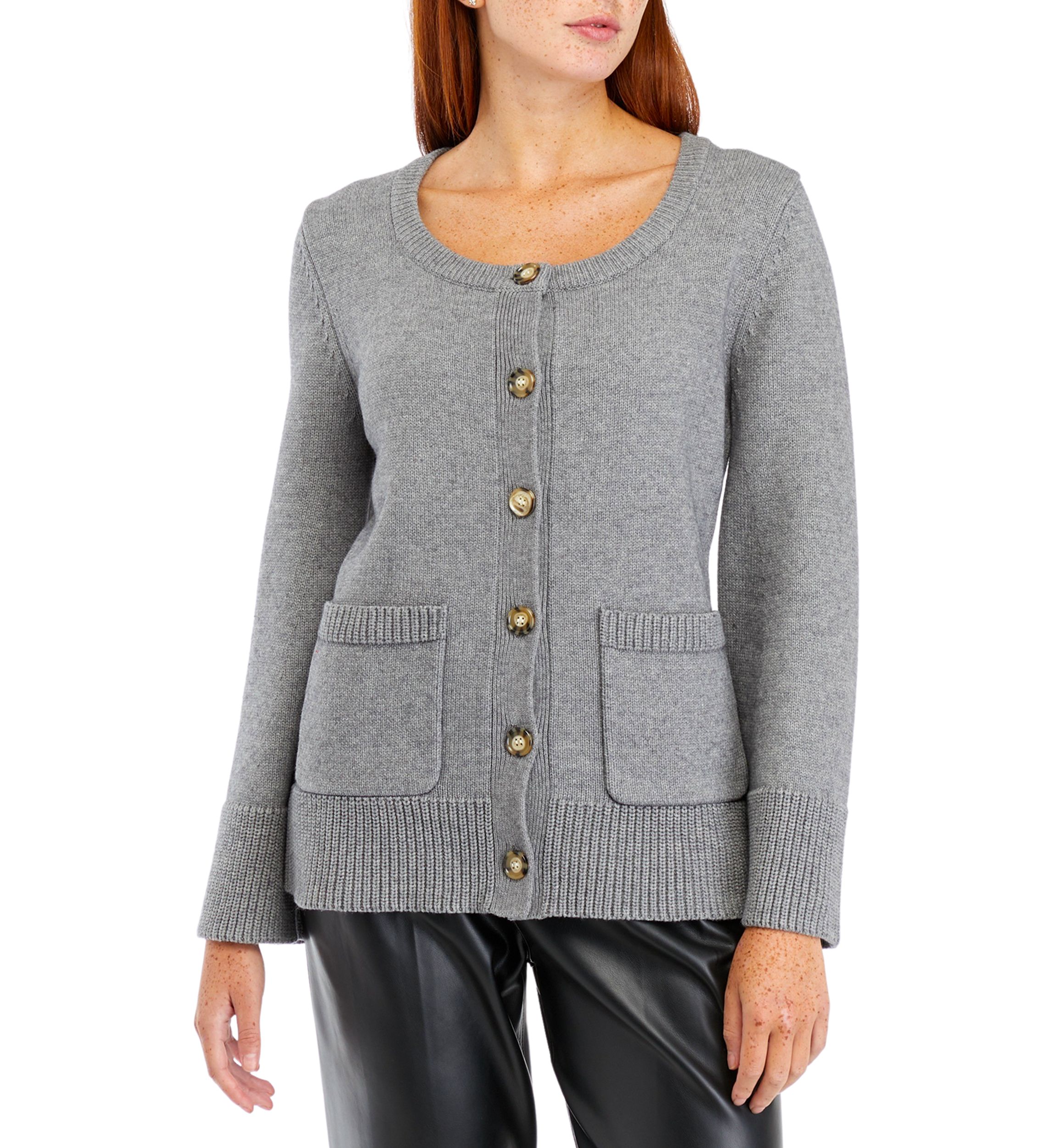 Womens Round Neck Cardigan