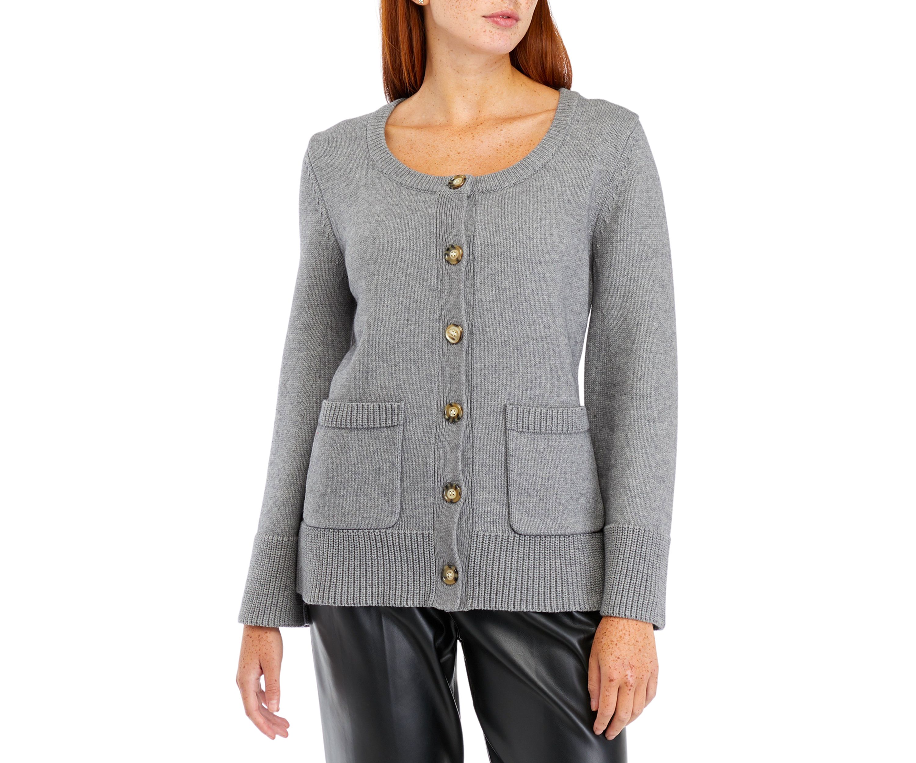Womens Round Neck Cardigan