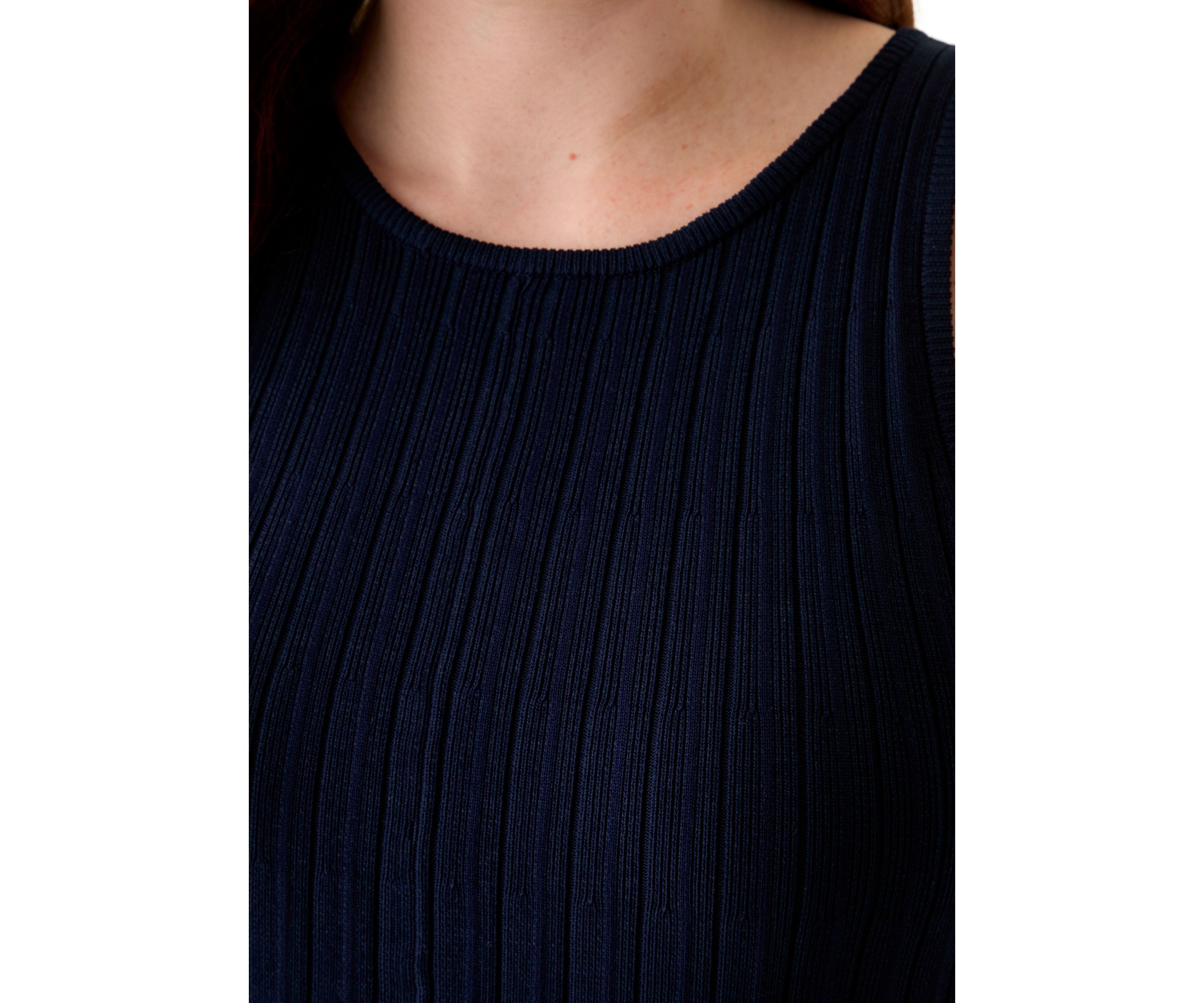 Plus Size Pleated A-Line Knit Midi Dress