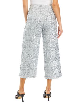 Women's Sequin Tweed Culotte Pants