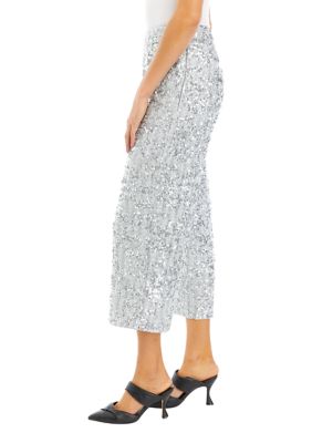 Women's Sequin Tweed Culotte Pants