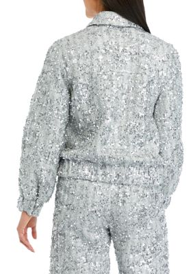 Women's Sequin Tweed Jacket