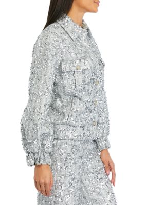 Women's Sequin Tweed Jacket