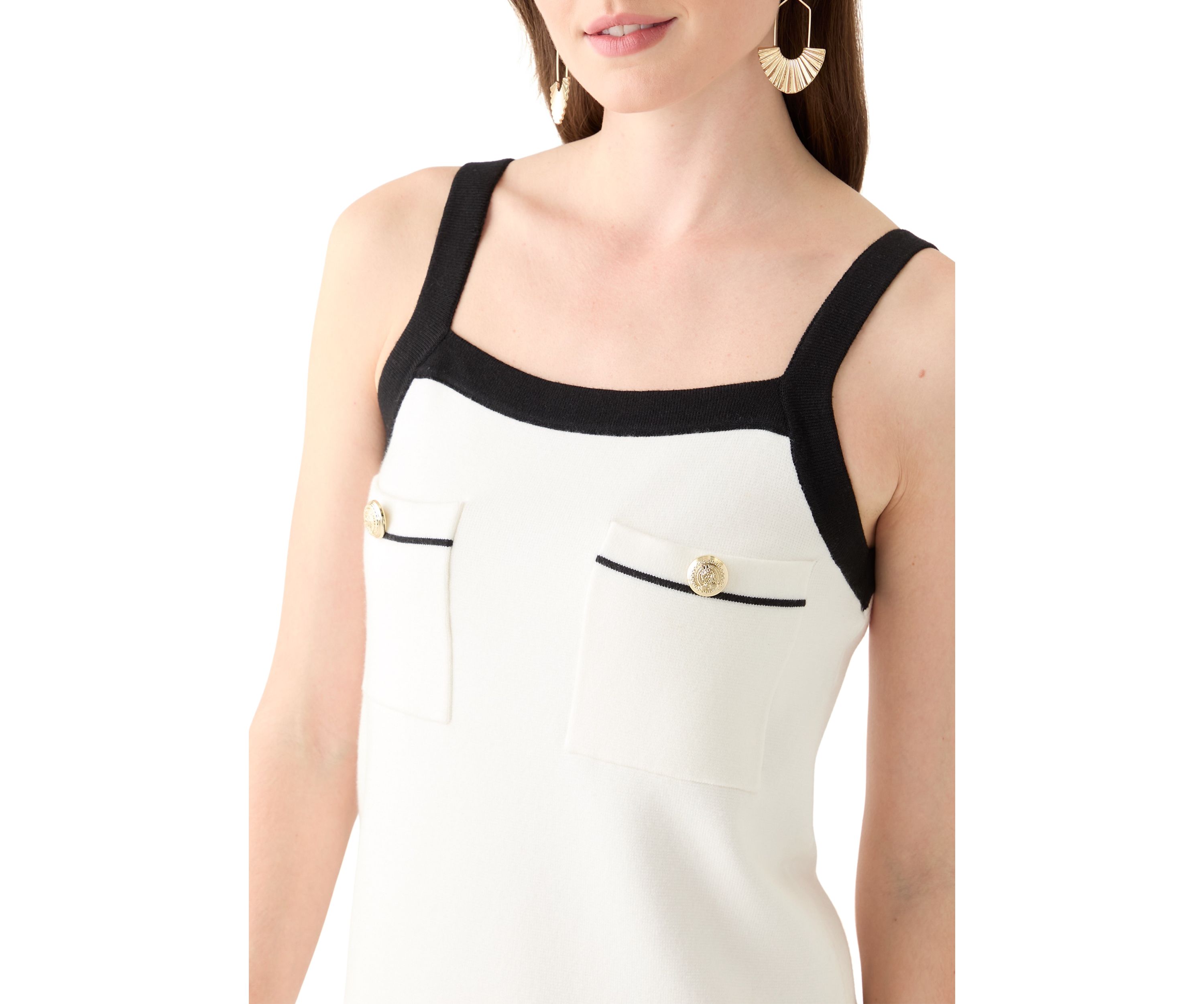 Knit Mini Dress With Pockets