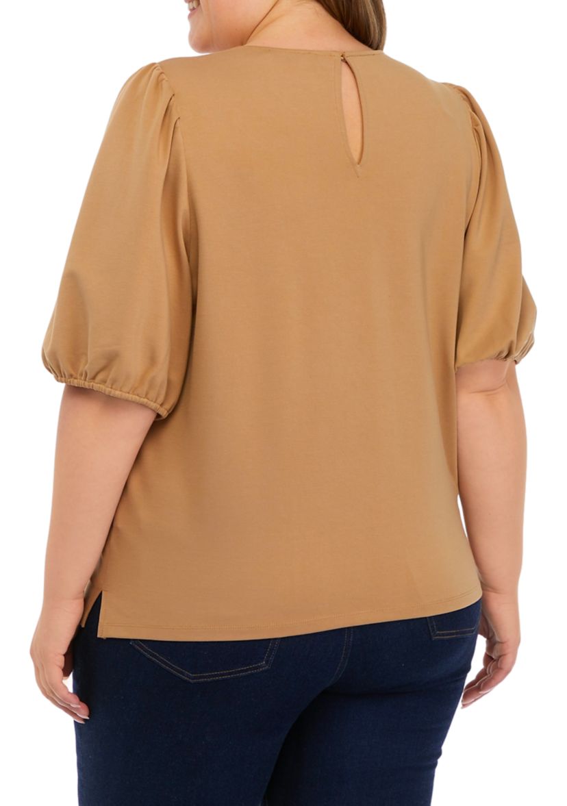 Plus Size Puff Sleeve Top