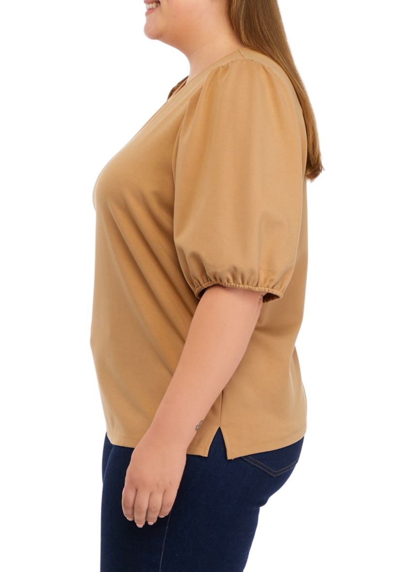 Plus Size Puff Sleeve Top