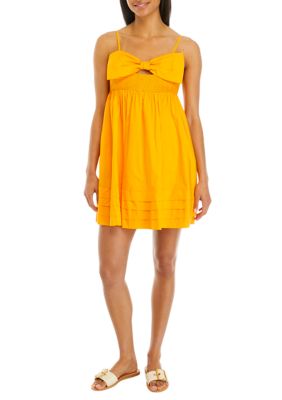 ENGLISH FACTORY Women's Bow Mini Dress