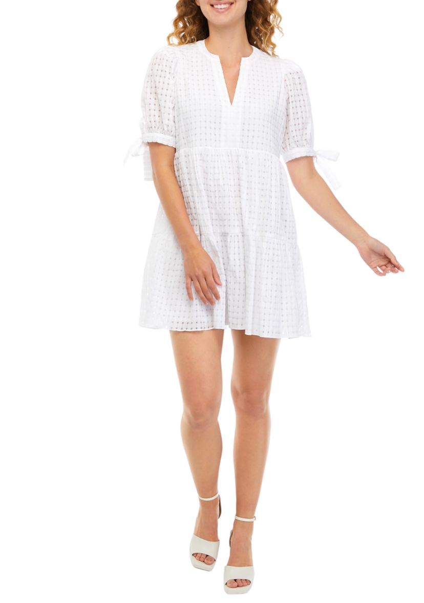 Gingham Tiered Mini Dress