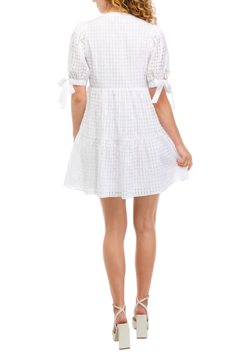 Gingham Tiered Mini Dress