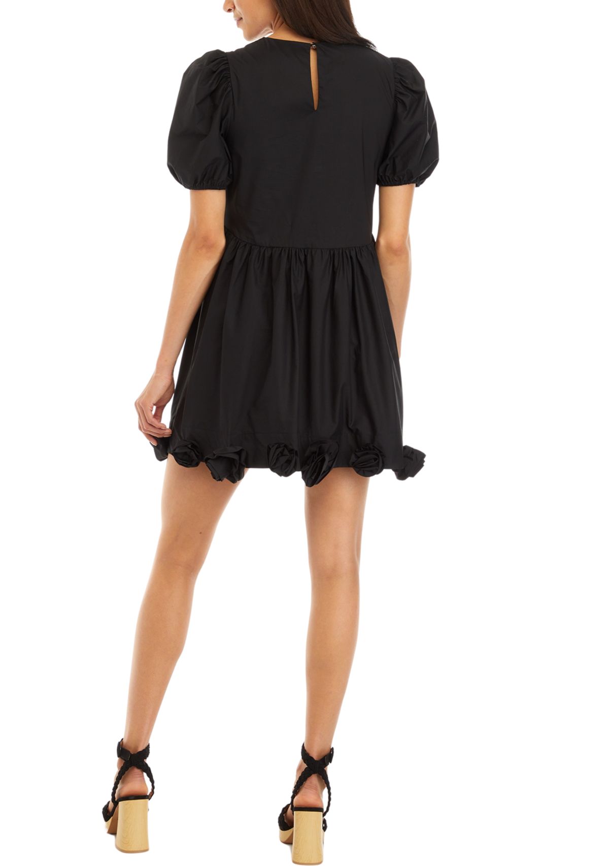Womens Poplin Corsage Mini Dress