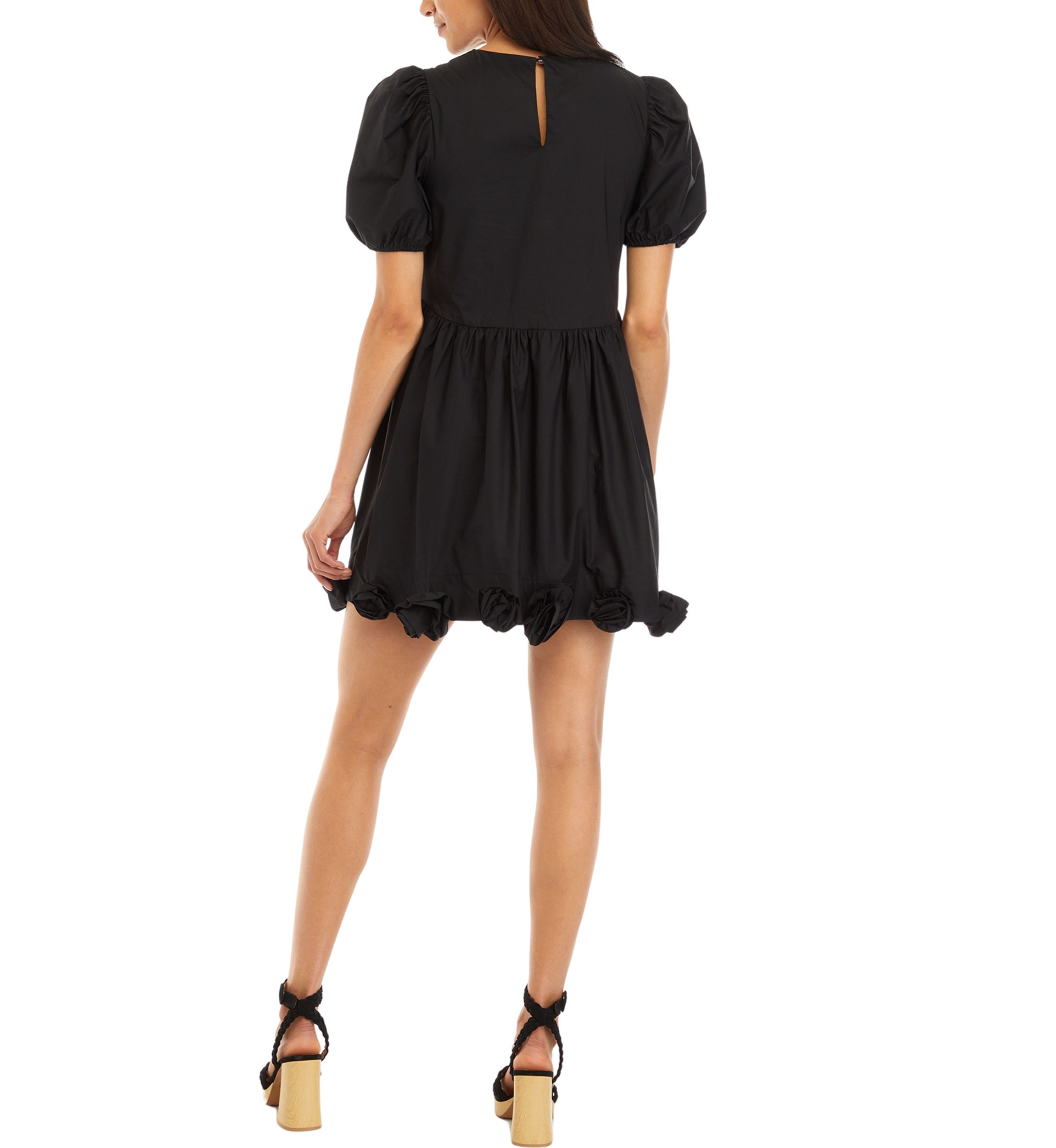 Womens Poplin Corsage Mini Dress