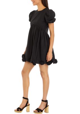 Women's Poplin Corsage Mini Dress