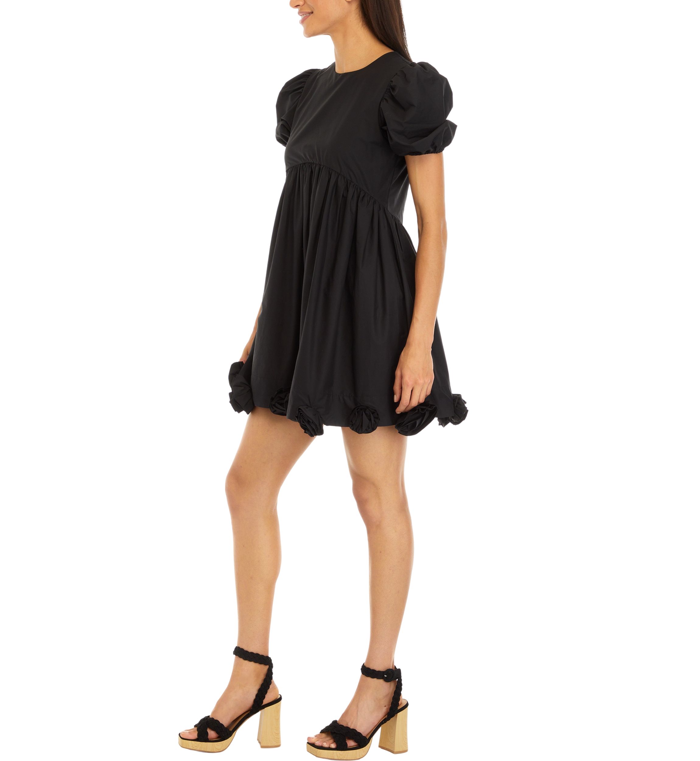 Womens Poplin Corsage Mini Dress