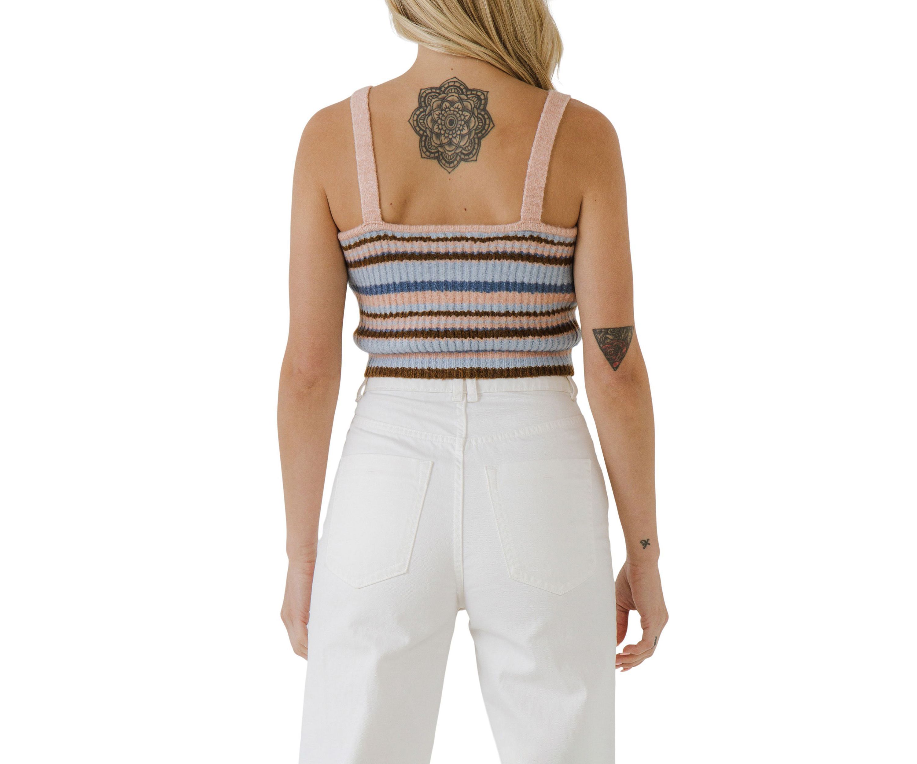 Stripe Knit Tank Top
