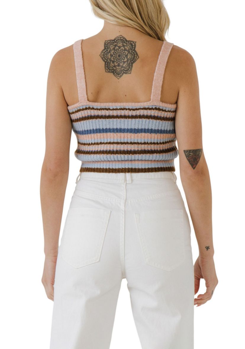 Stripe Knit Tank Top