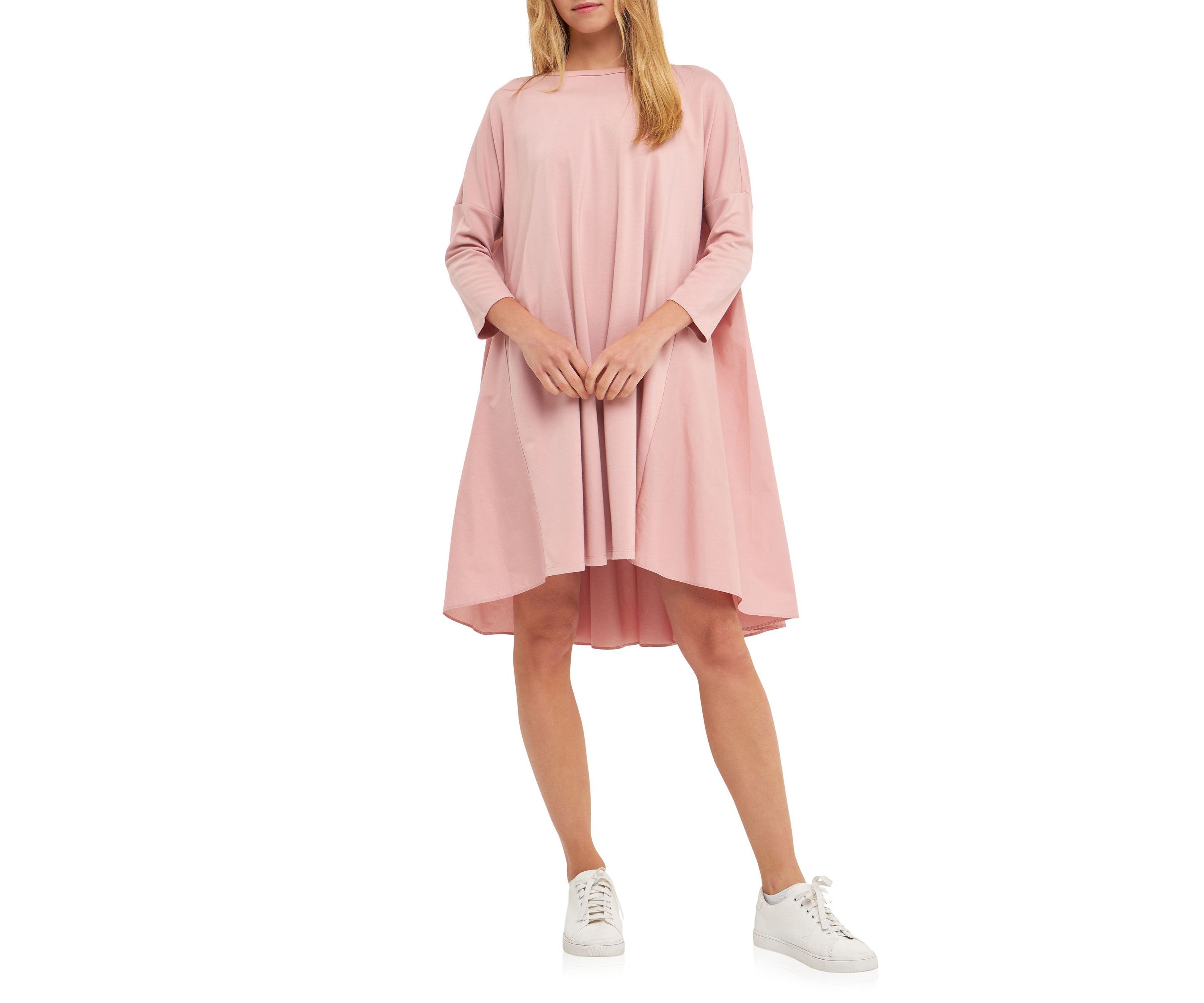 Mixed Media High&Low Mini Dress