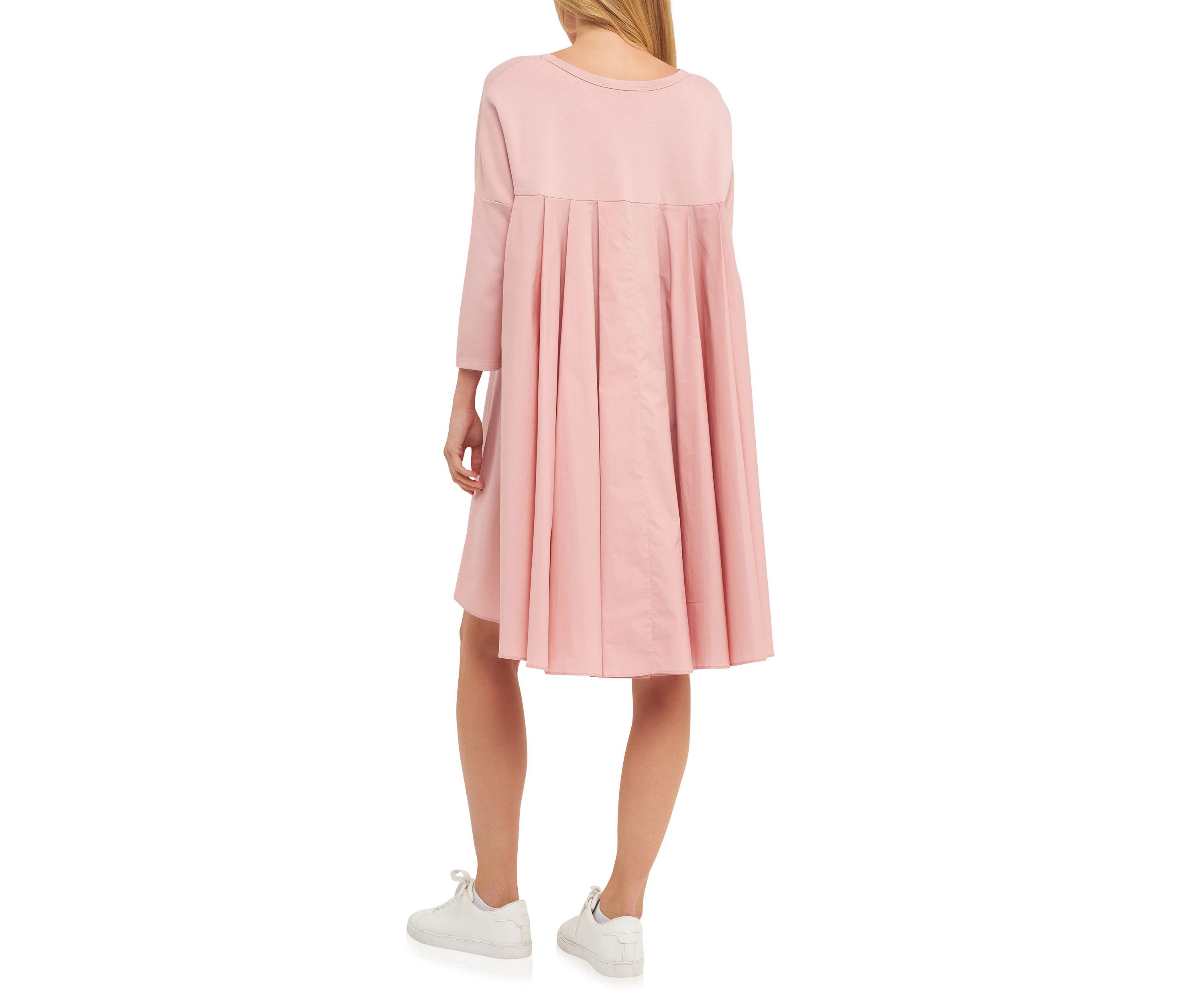 Mixed Media High&Low Mini Dress