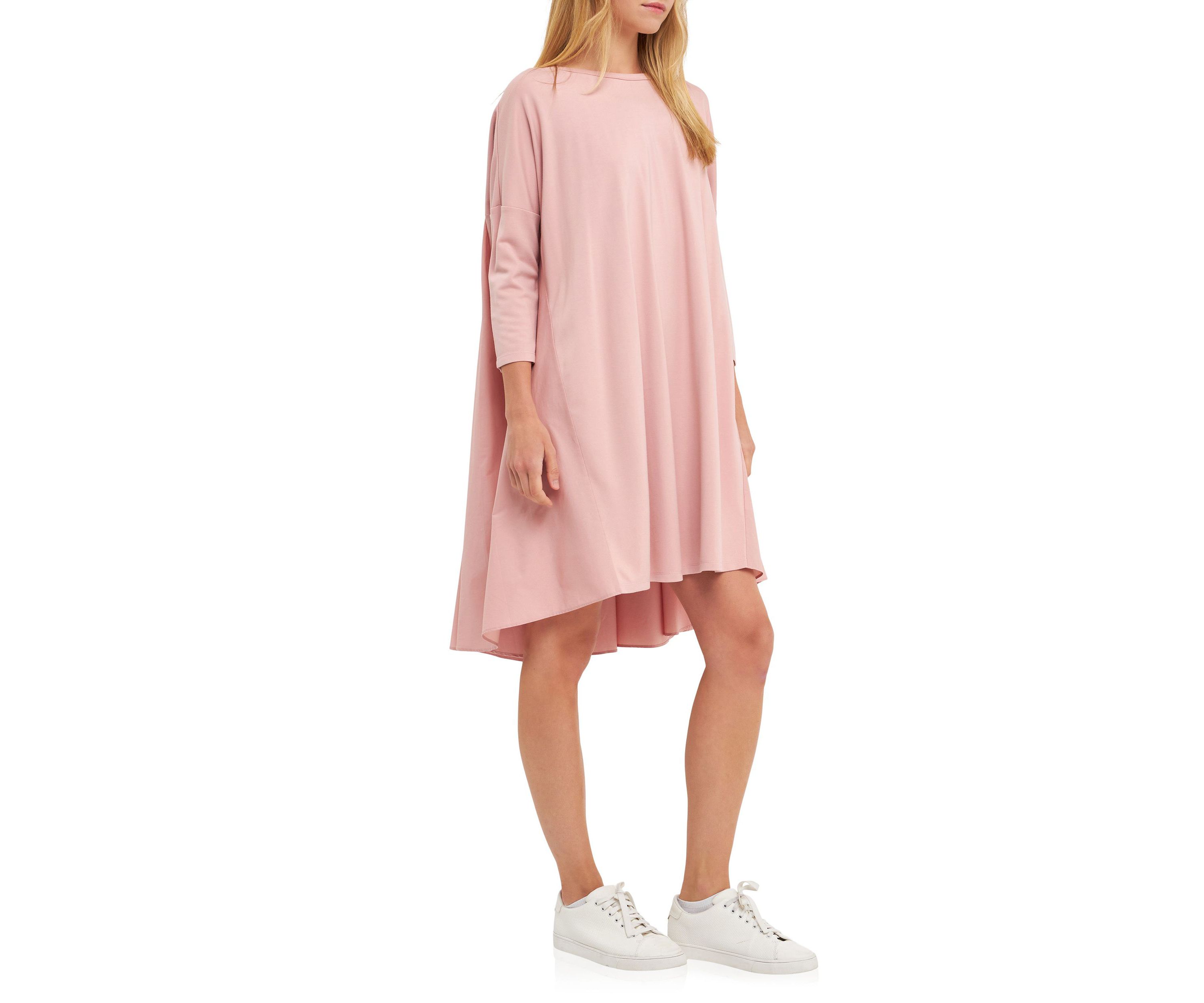 Mixed Media High&Low Mini Dress