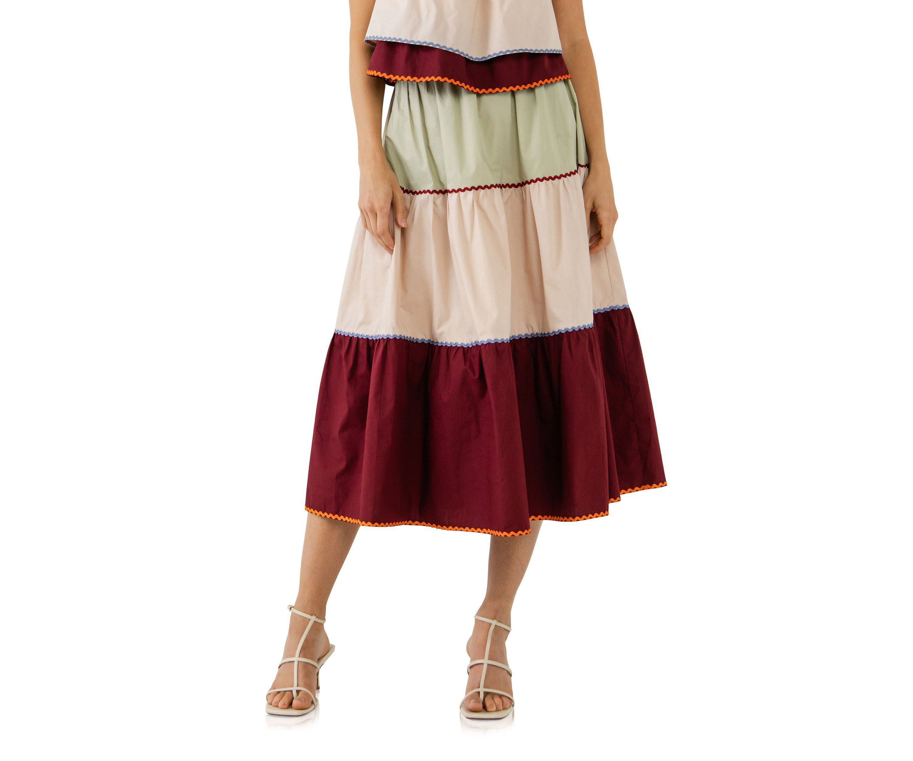 Colorblock Skirt