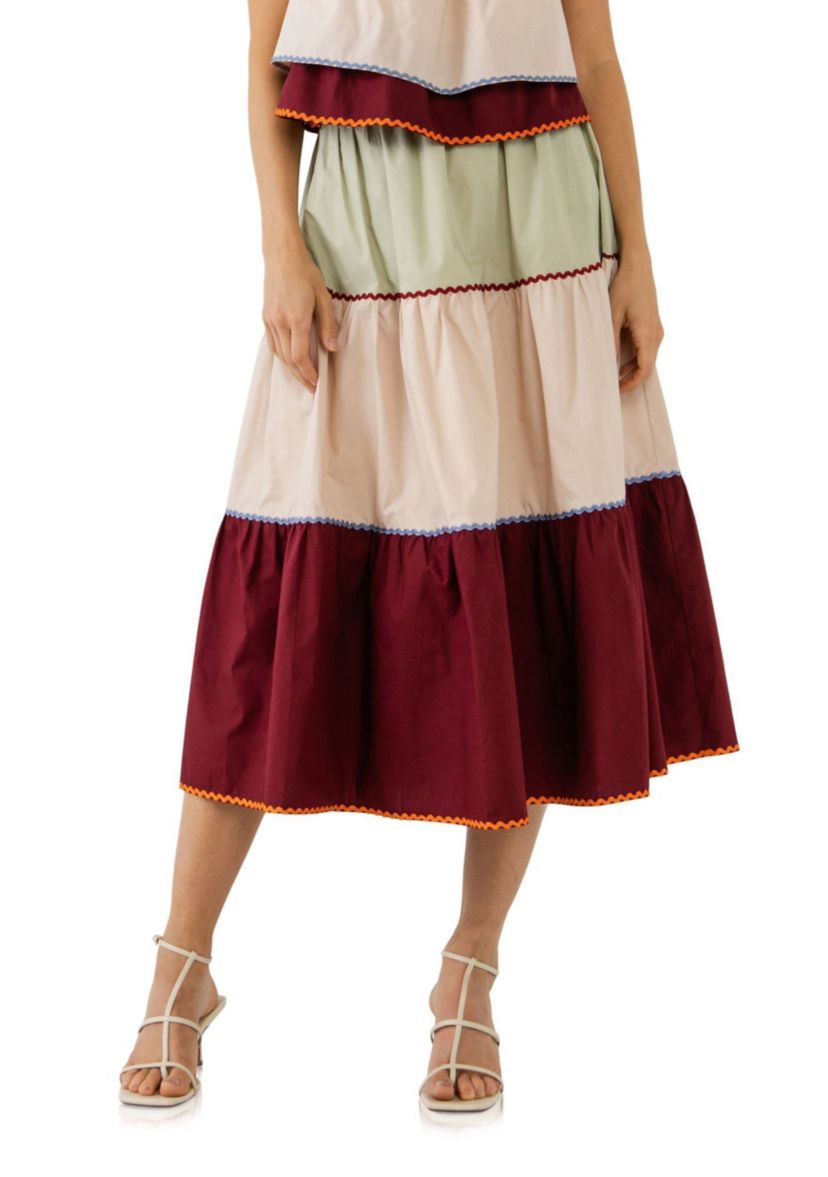 Colorblock Skirt