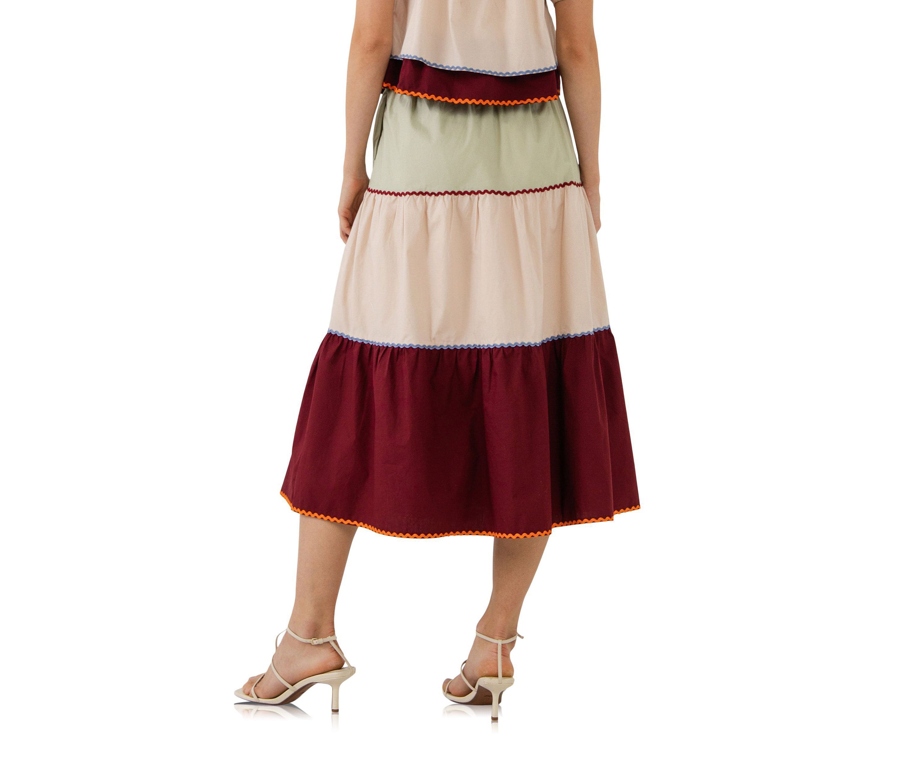 Colorblock Skirt