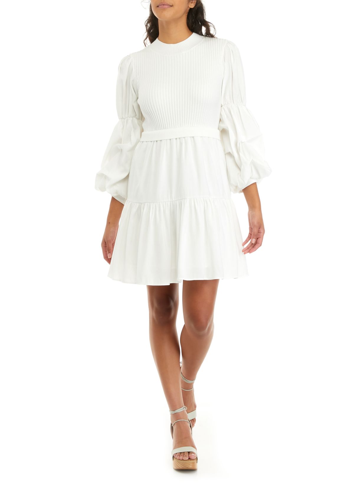 Mixed Media Mini Dress