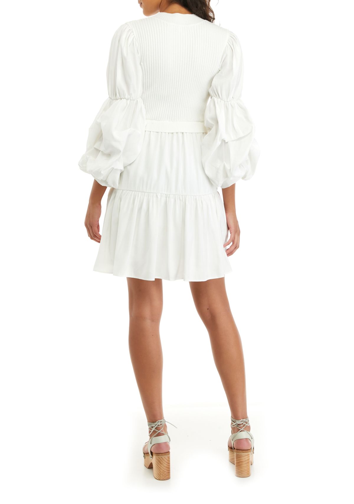 Mixed Media Mini Dress