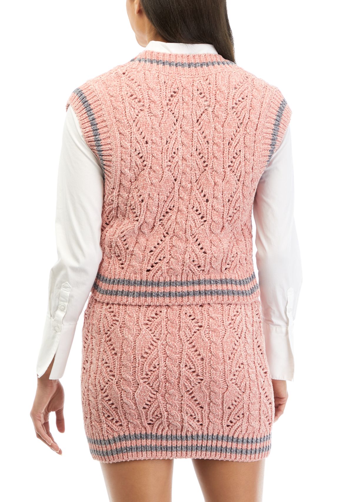 Chenille Constrast Vest 