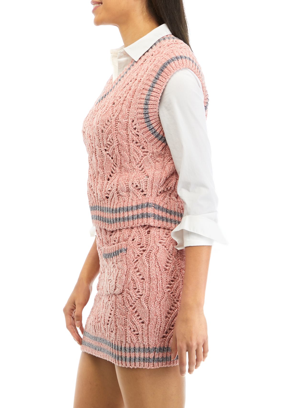 Chenille Constrast Vest 