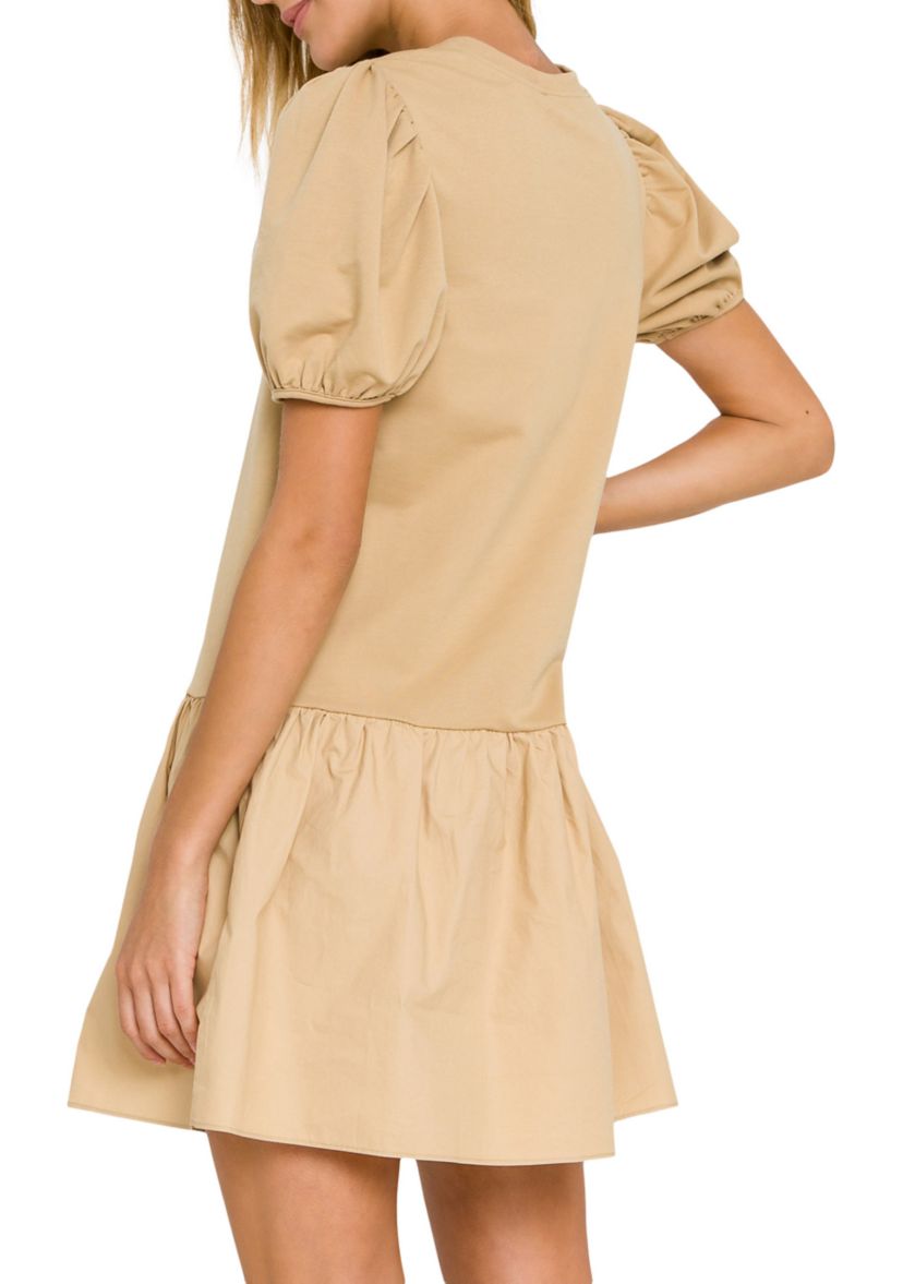 Knit Woven Mixed Dress