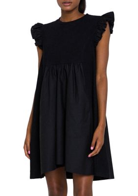 Knit Poplin Dress