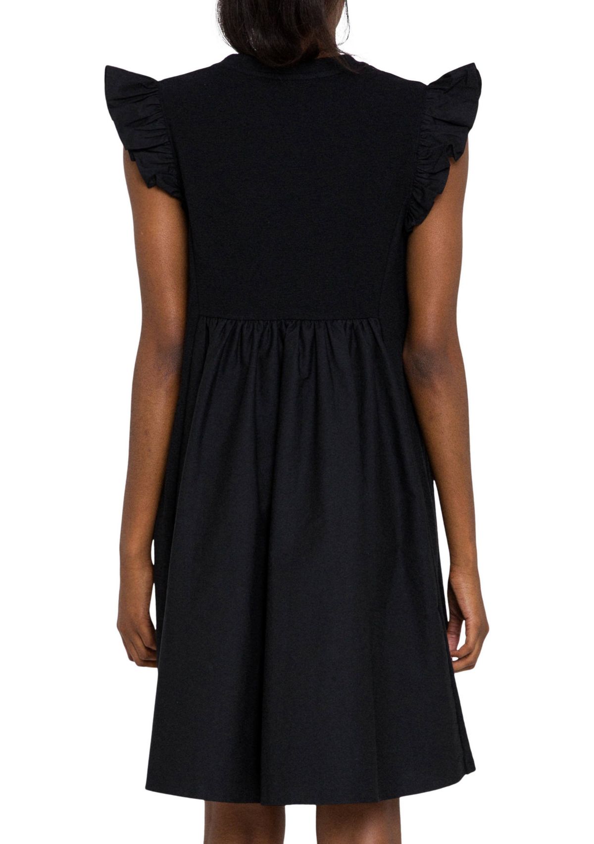 Knit Poplin Mixed Dress
