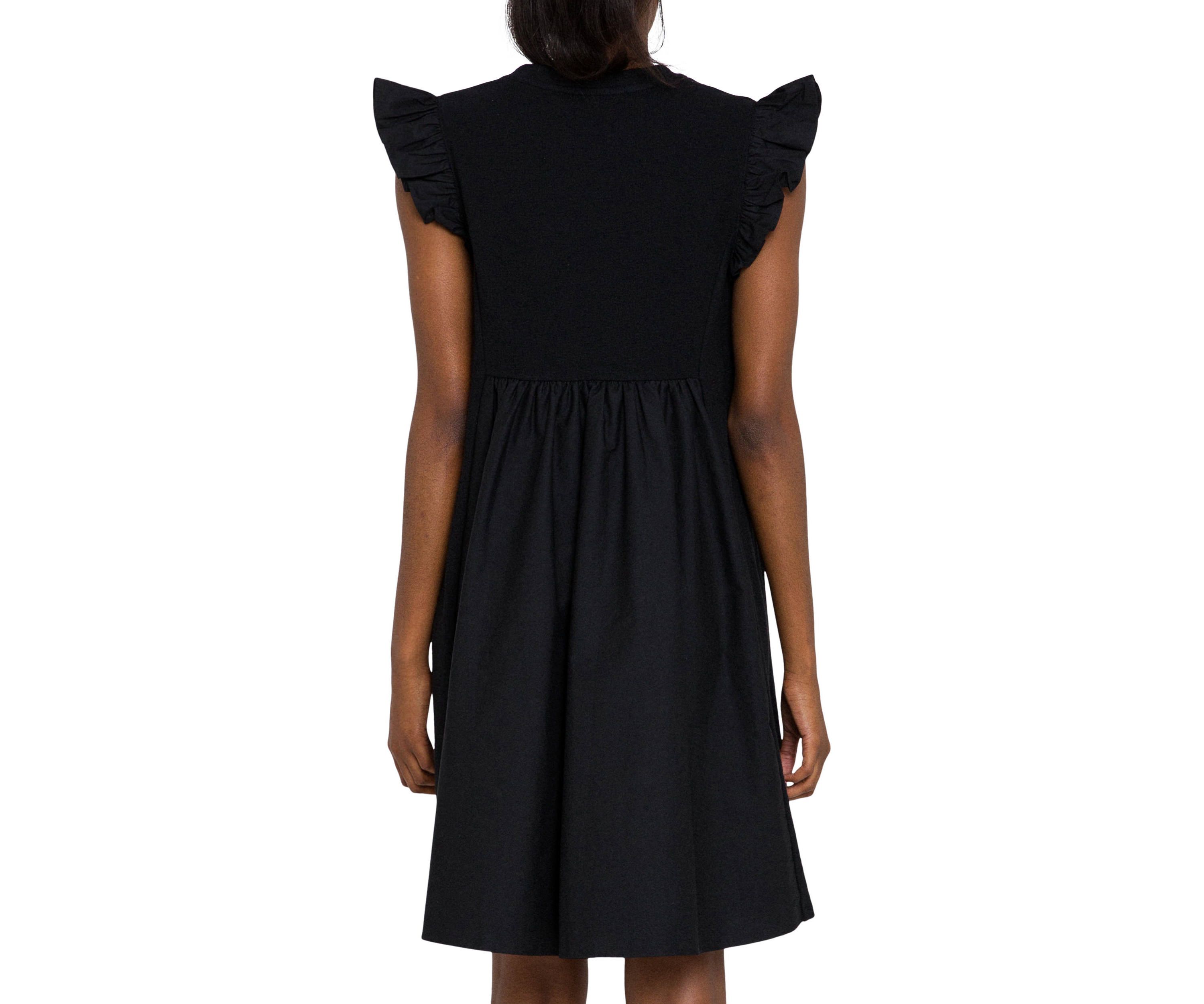 Knit Poplin Mixed Dress