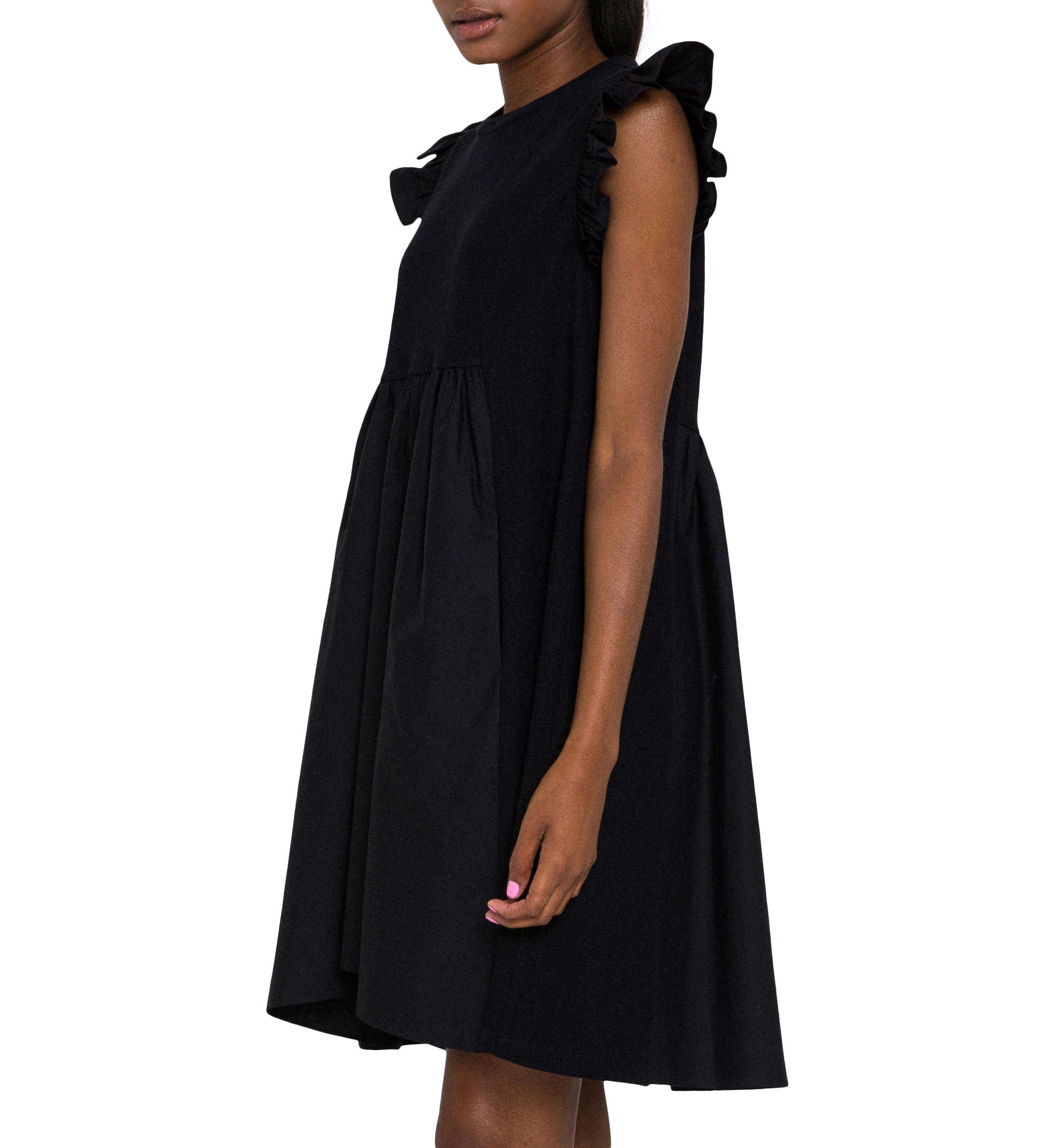 Knit Poplin Mixed Dress