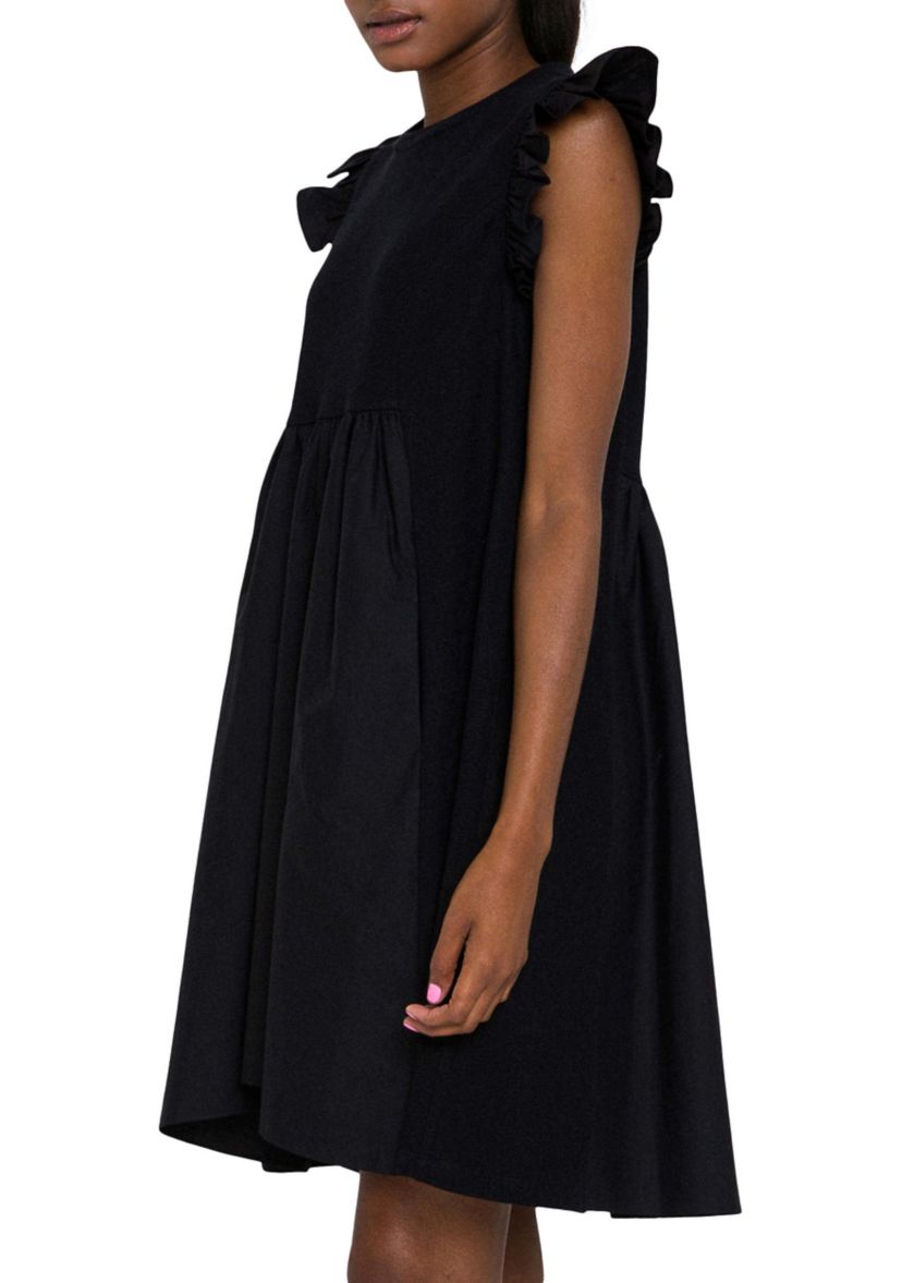 Knit Poplin Mixed Dress