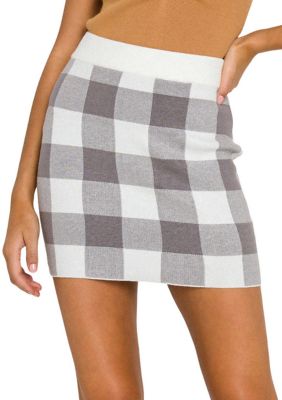 Gingham Mini Skirt