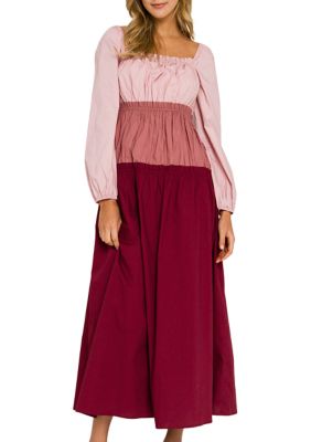 ENGLISH FACTORY Women's Color Block Dress, XS