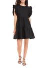 Womens Flutter Tiered Dress