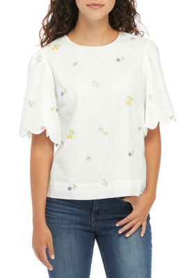 women's embroidered tops uk