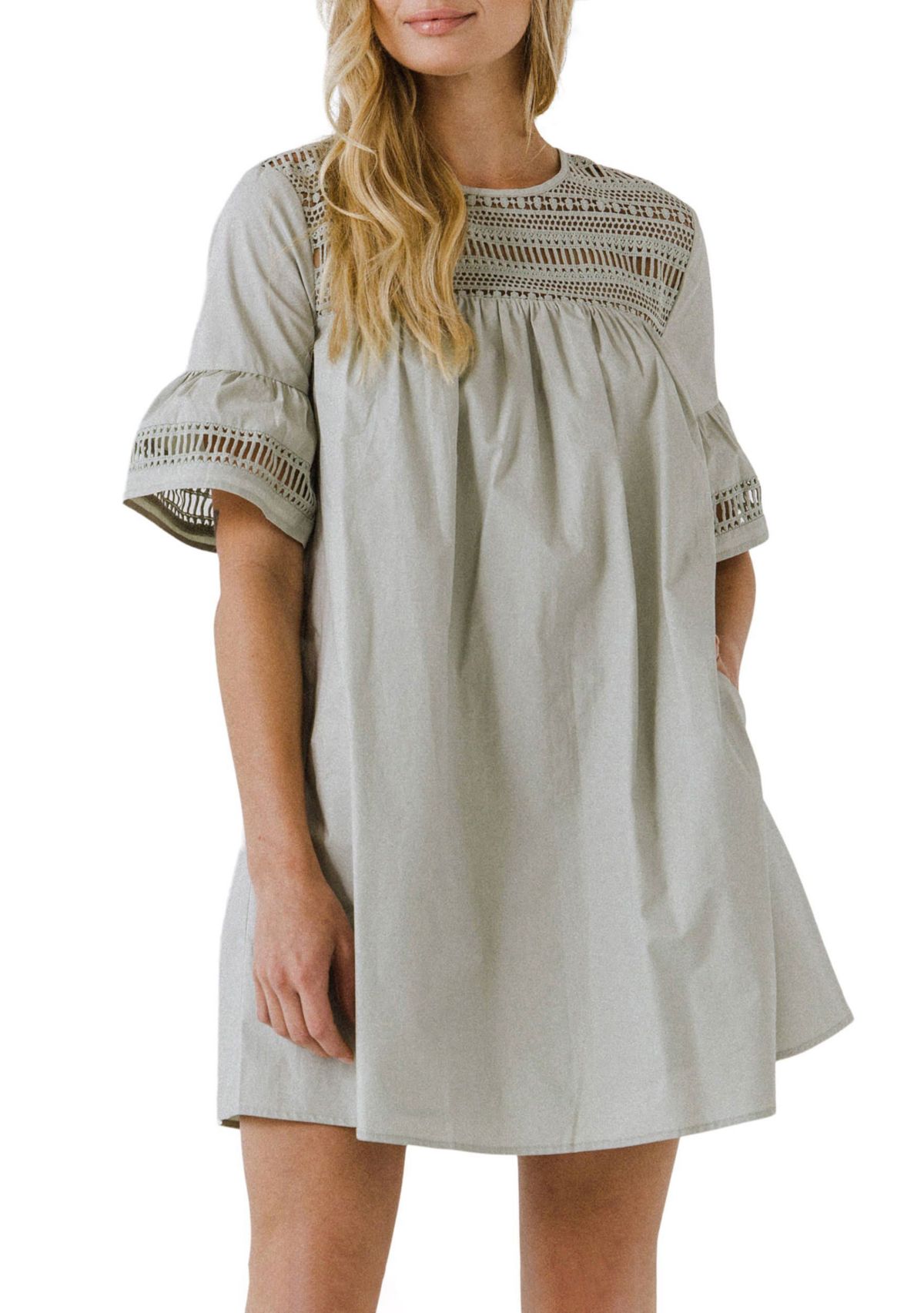 Lace Detail Mini Dress