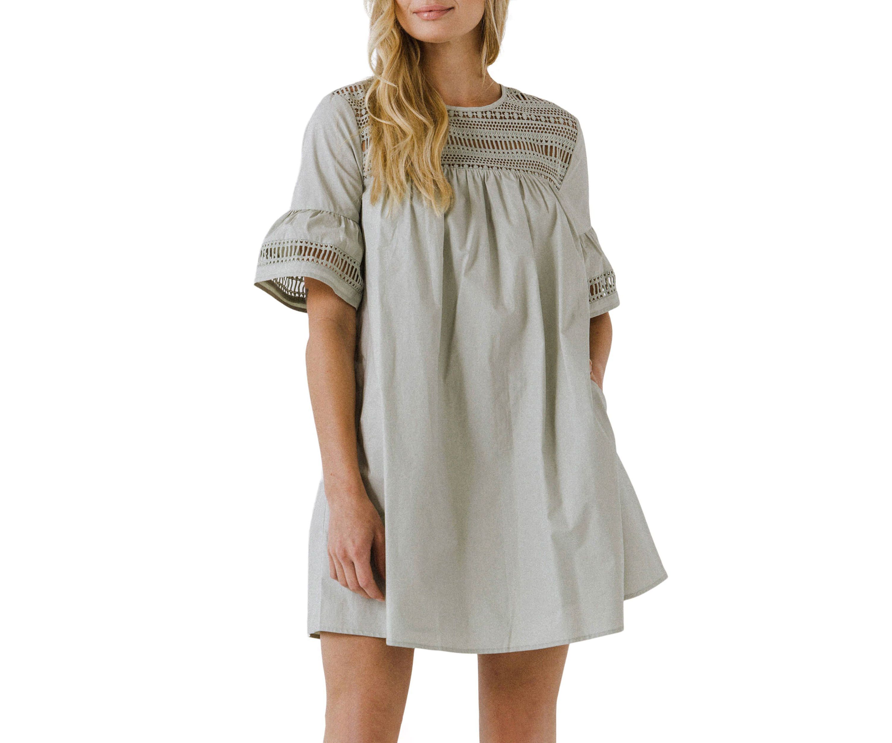 Lace Detail Mini Dress